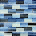 Mirage Blue Black Blend Glass Pool Tile