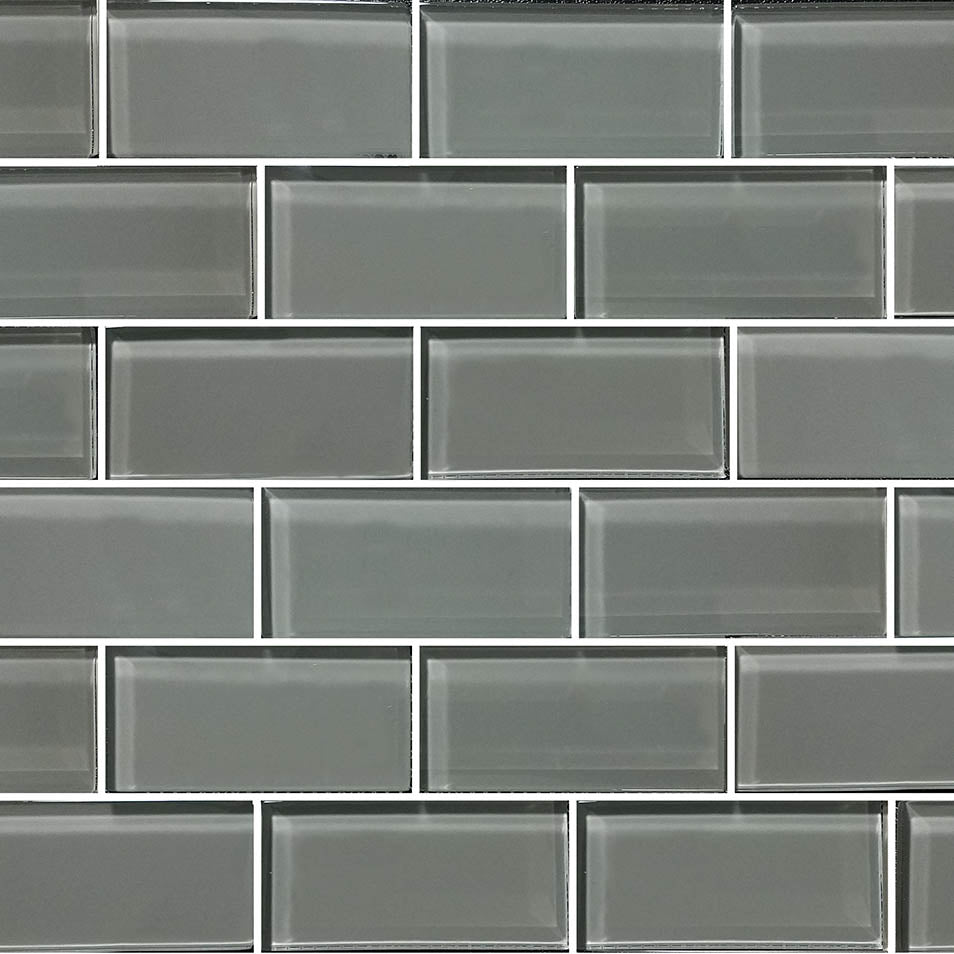 Subway Gray Glass Pool Tile