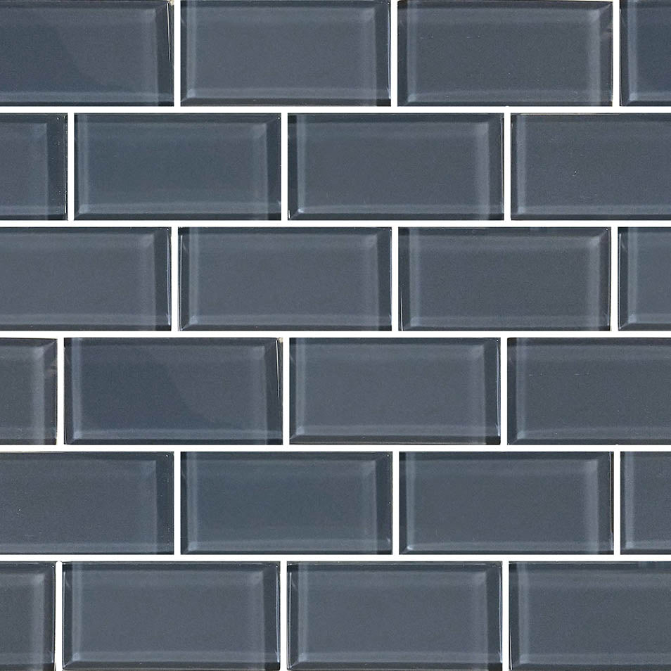 Subway Blue Gray Glass Pool Tile