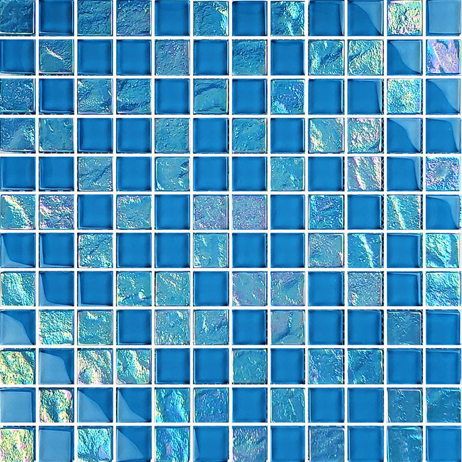 Twilight Azure Glass Pool Tile – 1"x1"