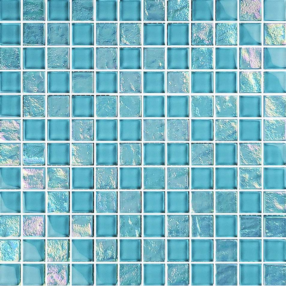 Twilight Turquoise Glass Pool Tile – 1"x1"