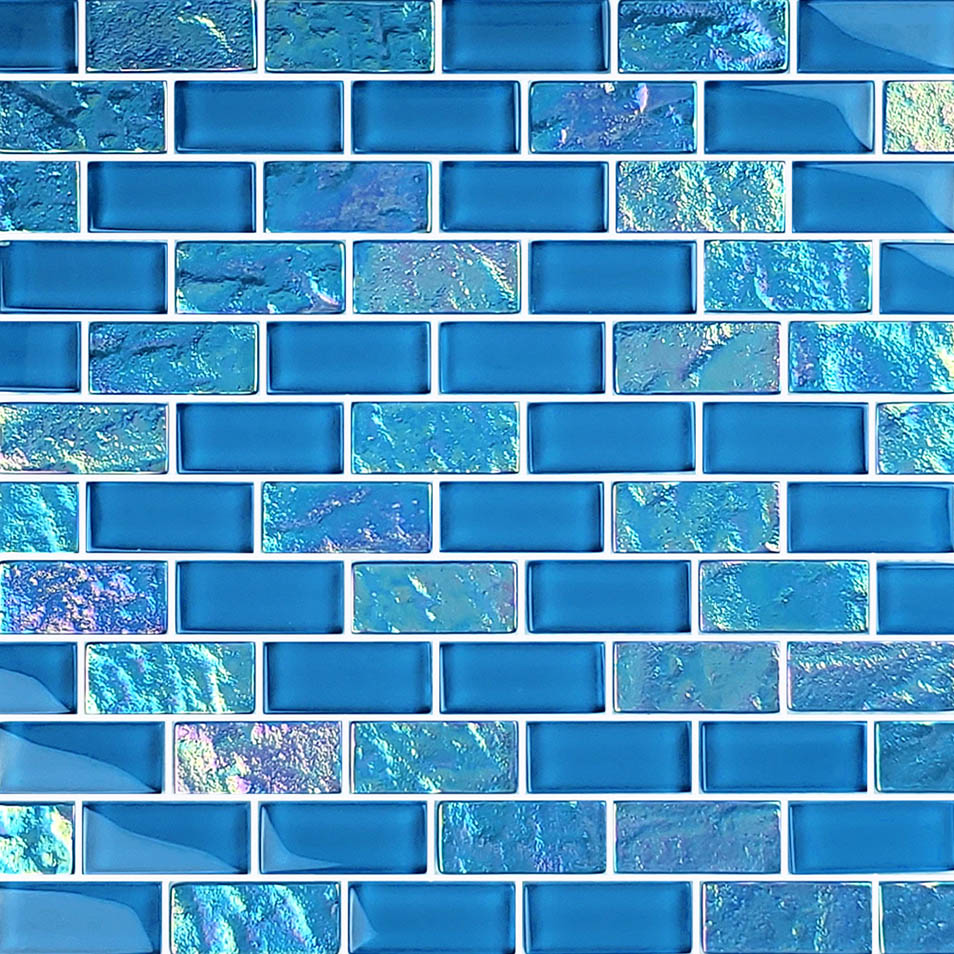 Twilight Azure Glass Pool Tile – 1"x2"