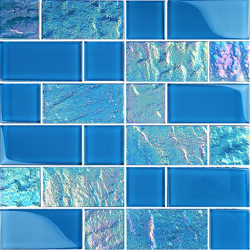 Twilight Azure Glass Pool Tile – Mixed Sizes