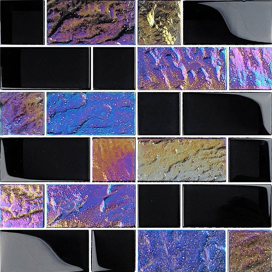 Twilight Black Glass Pool Tile – Mixed Sizes
