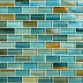 Watercolors Aqua Blend Glass Pool Tile – 1"x2"