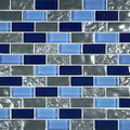 Titanium Blue Blend Glass Pool Tile