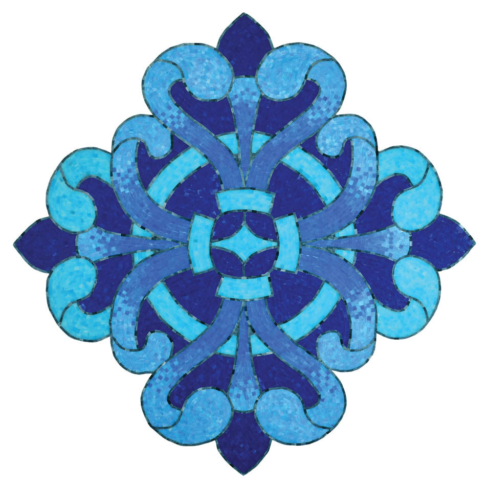Regal Medallion Glass Pool Mosaic