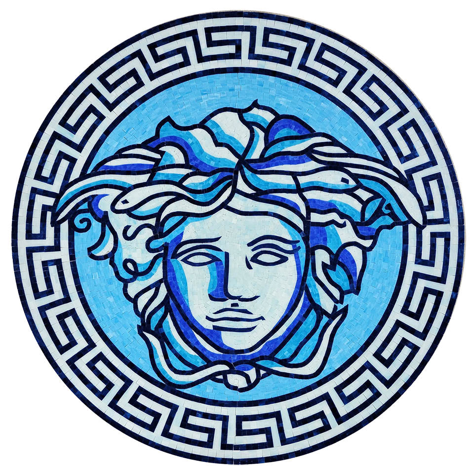 Goddess Medallion Glass Pool Mosaic