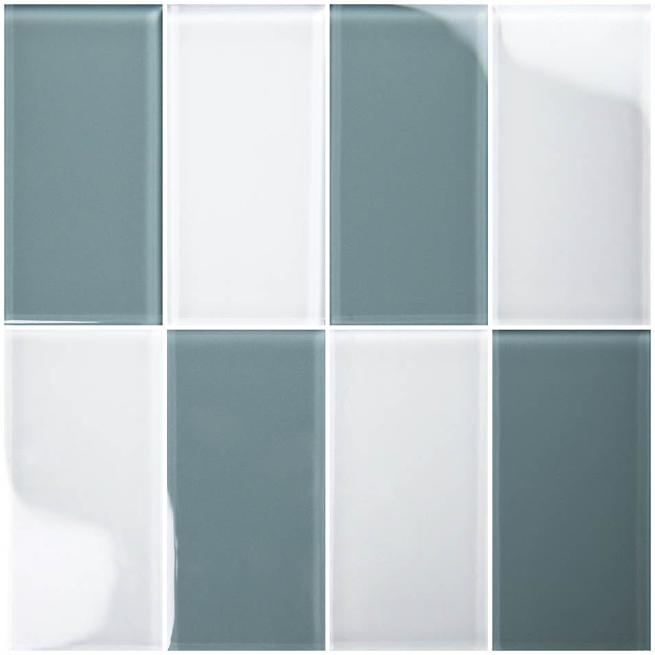 Hampton Harbor Gray Glass Pool Tile