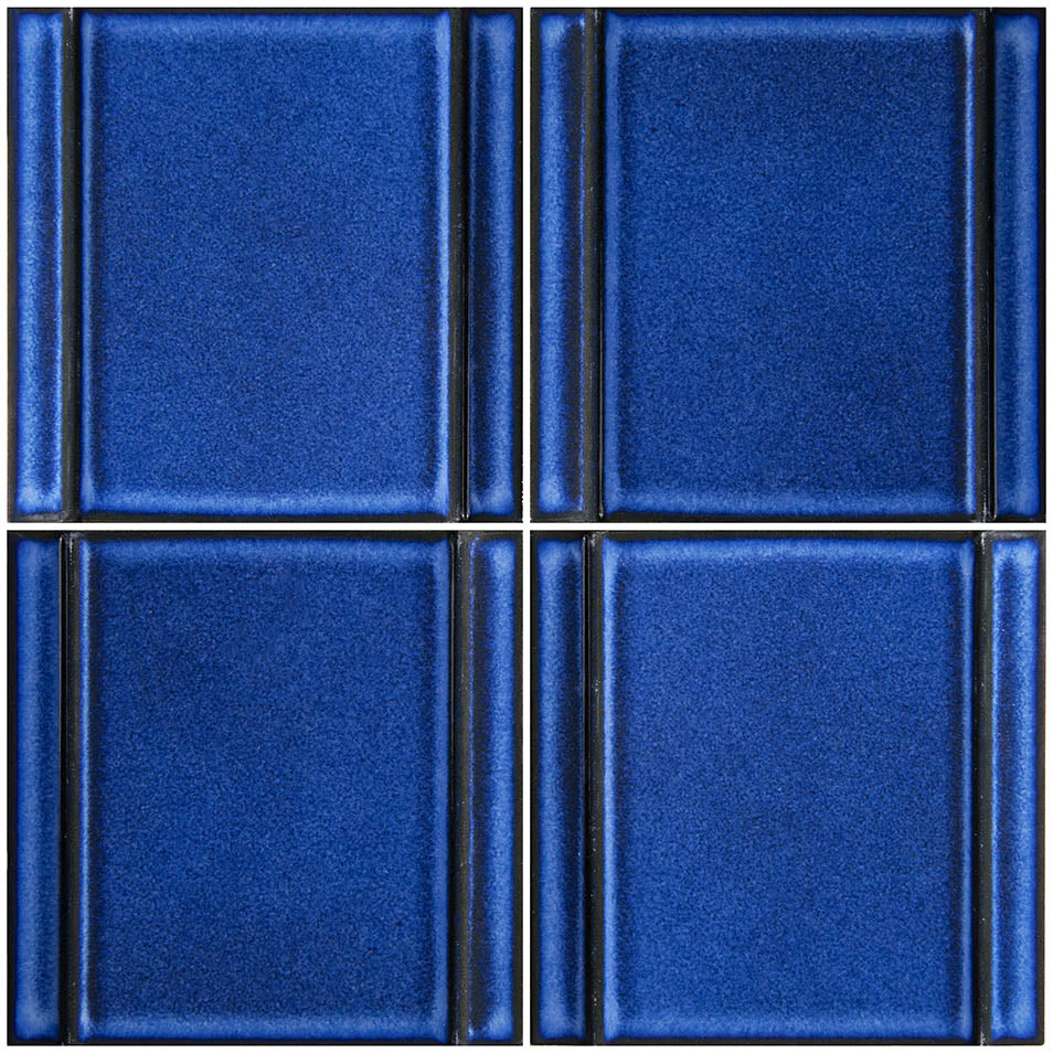 Kawara Ruri Blue Porcelain Pool Tile 6"x6" – Relief A