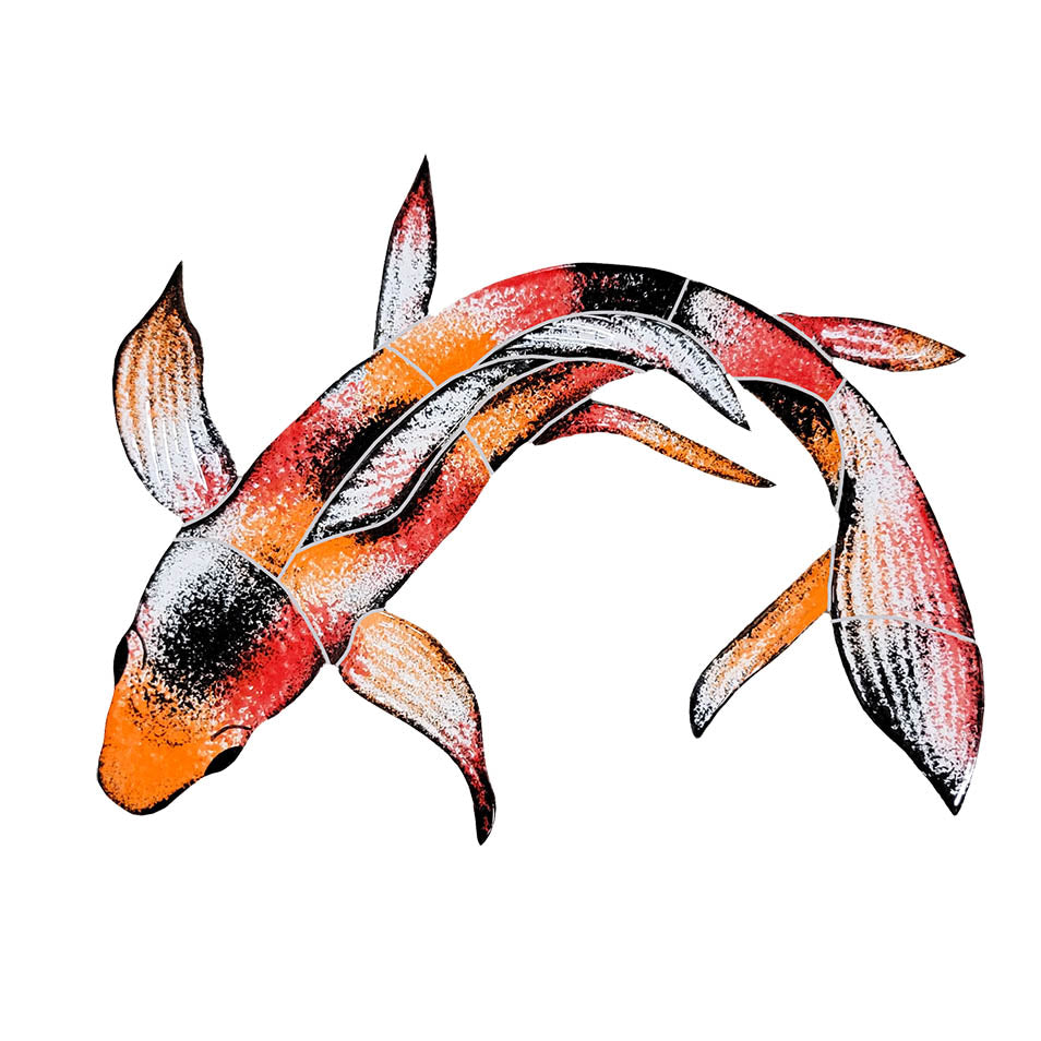 Koi Fish Porcelain Pool Mosaic – A
