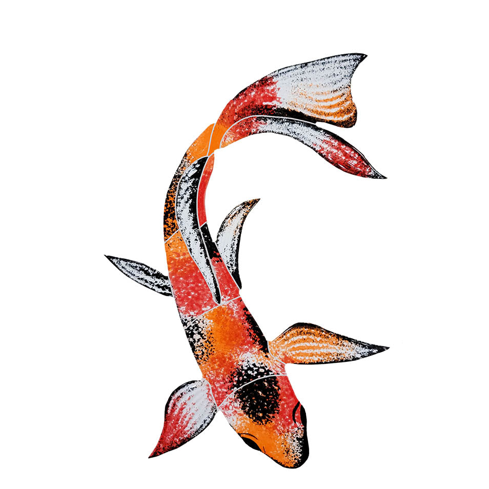 Koi Fish Porcelain Pool Mosaic – B