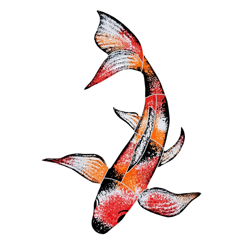 Koi Fish Porcelain Pool Mosaic – C