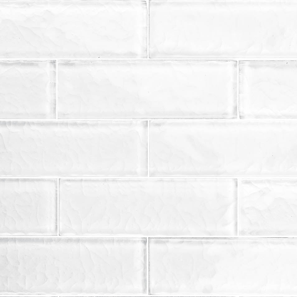Moonscape White Glass Pool Tile – 2"x6"