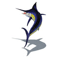 Marlin with Shadow Porcelain Pool Mosaic