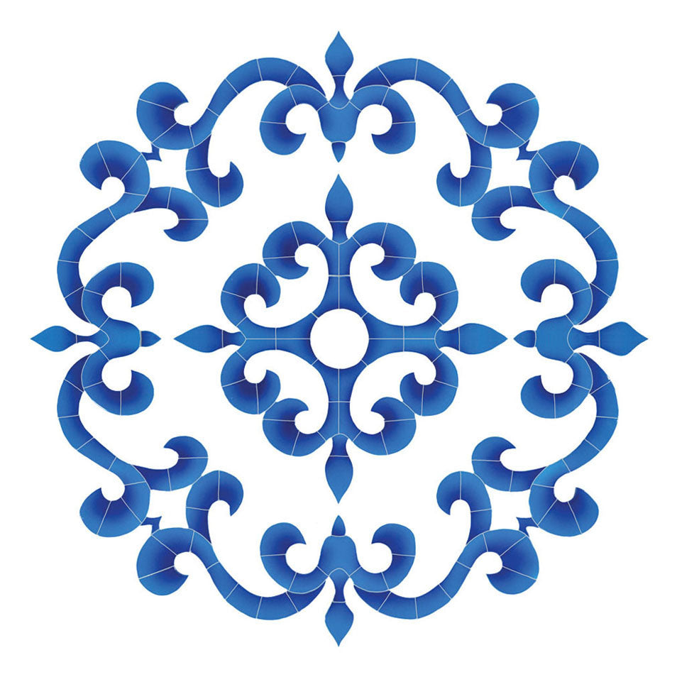 Tuscan Medallion Porcelain Pool Mosaic