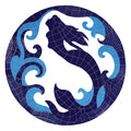 Mermaid Medallion Porcelain Pool Mosaic