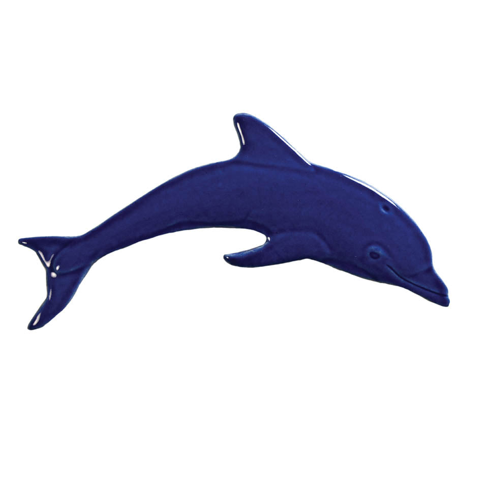 Mini Dolphin Porcelain Pool Mosaic – Dark Blue