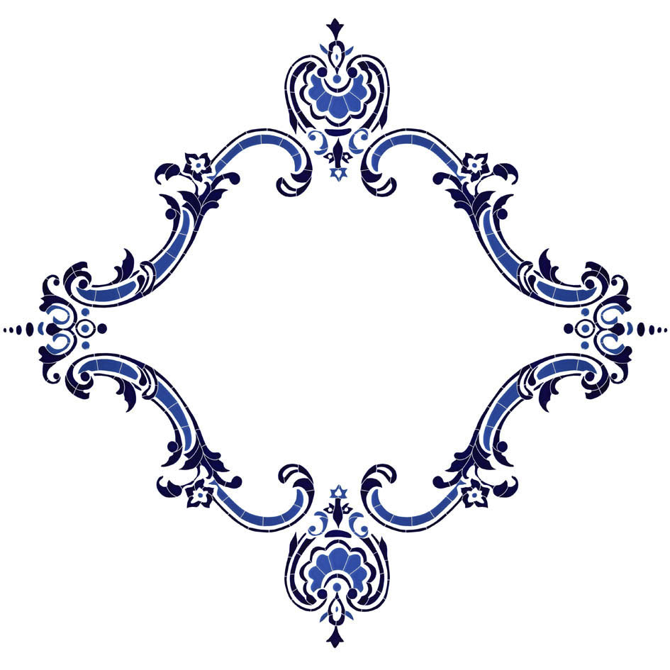 Monogram Medallion Porcelain Pool Mosaic – Standard