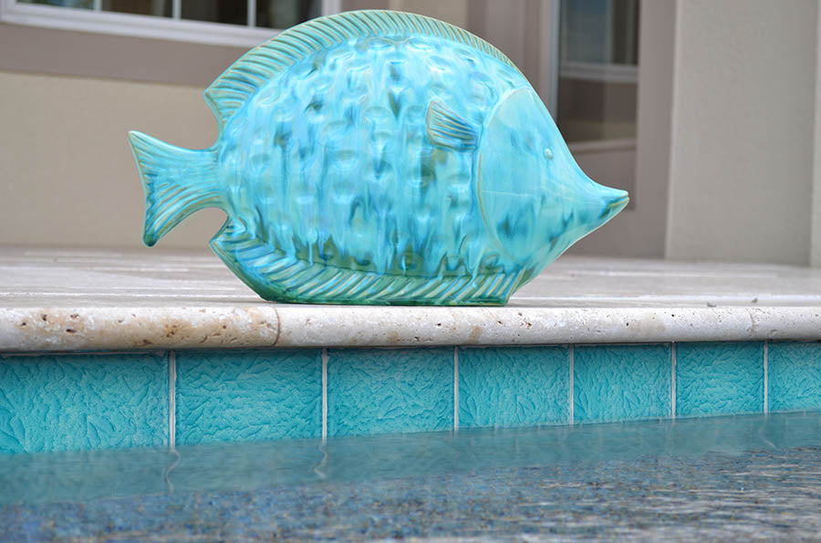 Moonscape Turquoise Glass Pool Tile – 6"x6"