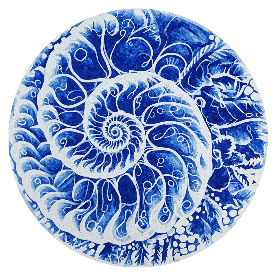 Nautilus Glass Pool Mosaic