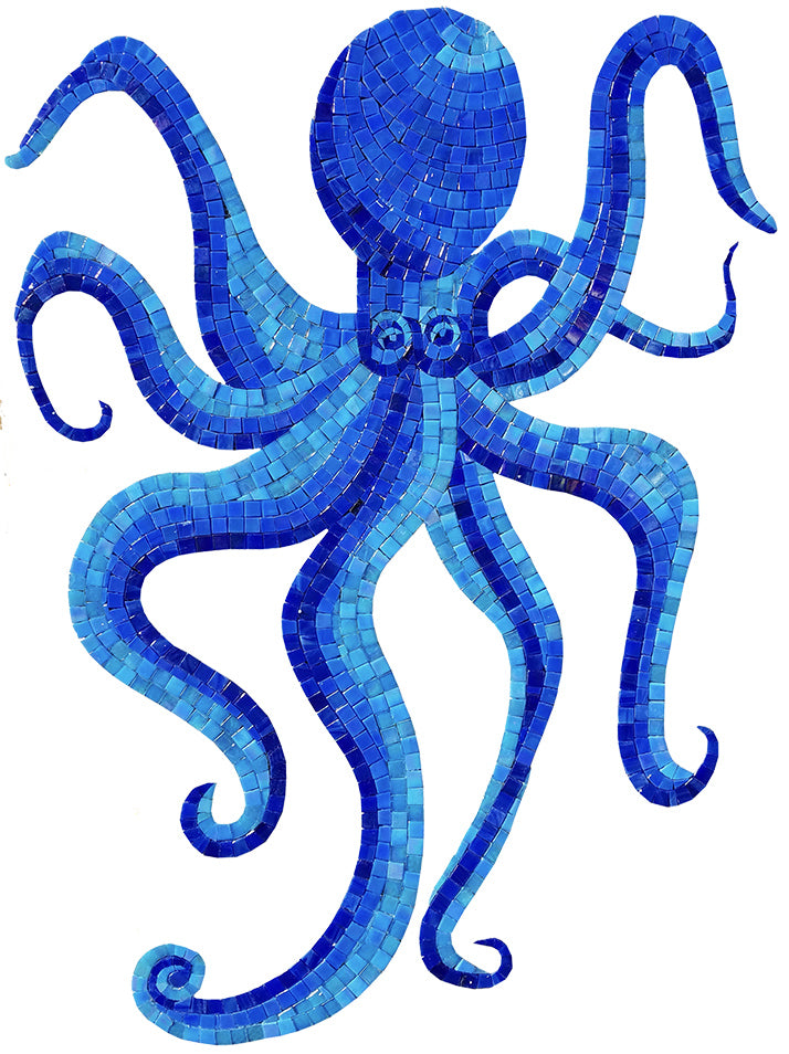 Octopus Glass Pool Mosaic