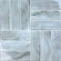 Panama Weave Metro Gray Glass Pool Tile