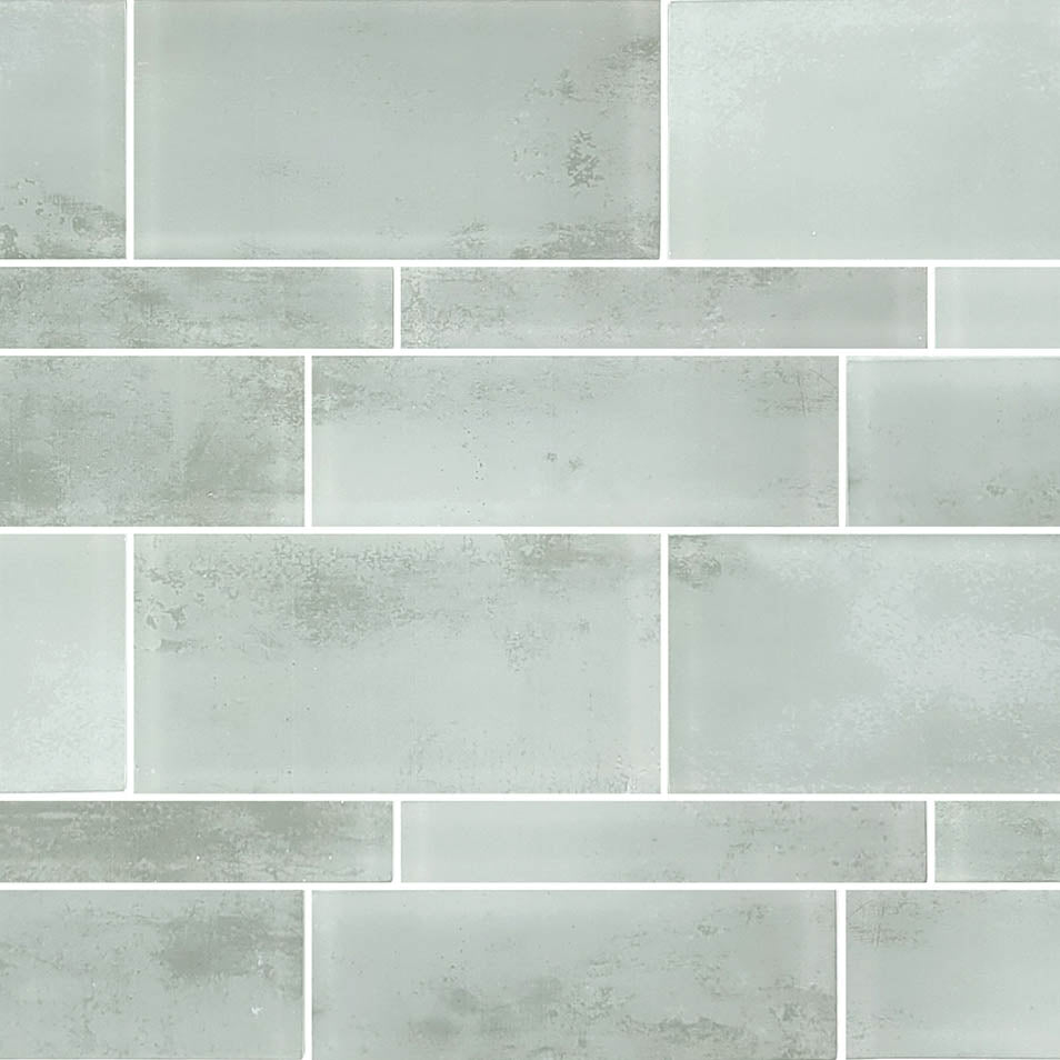 Sea Glass Tumbled Gray Glass Pool Tile – Mixed Sizes