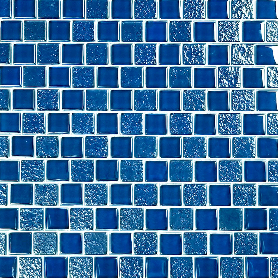 Signature Blue Glass Pool Tile