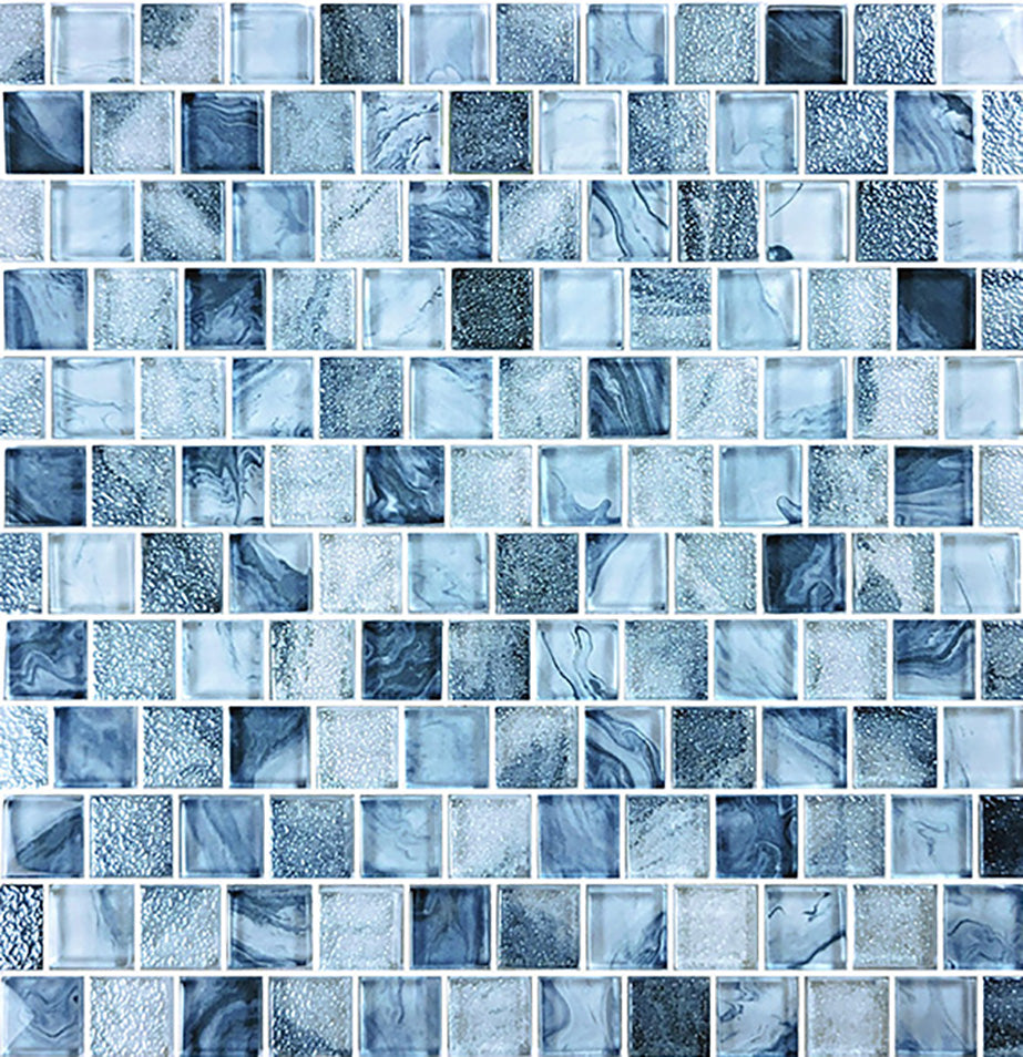 Signature Arctic Blue Glass Pool Tile