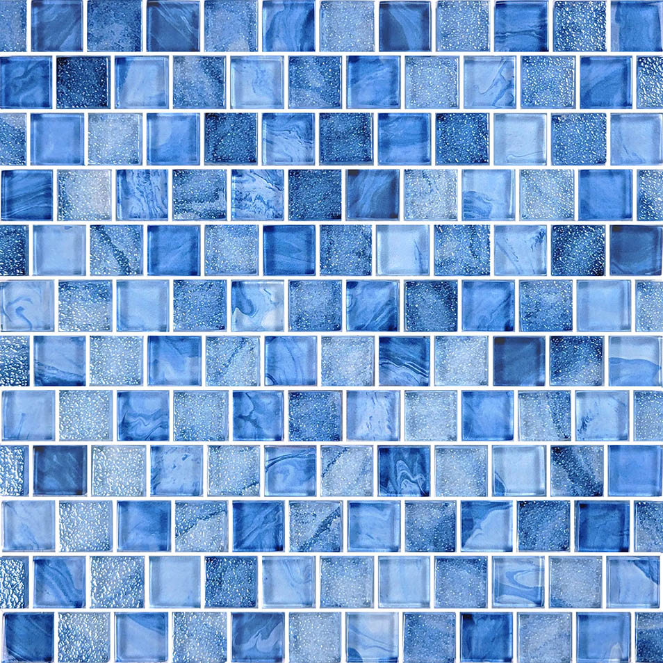 Signature Lapis Blue Glass Pool Tile