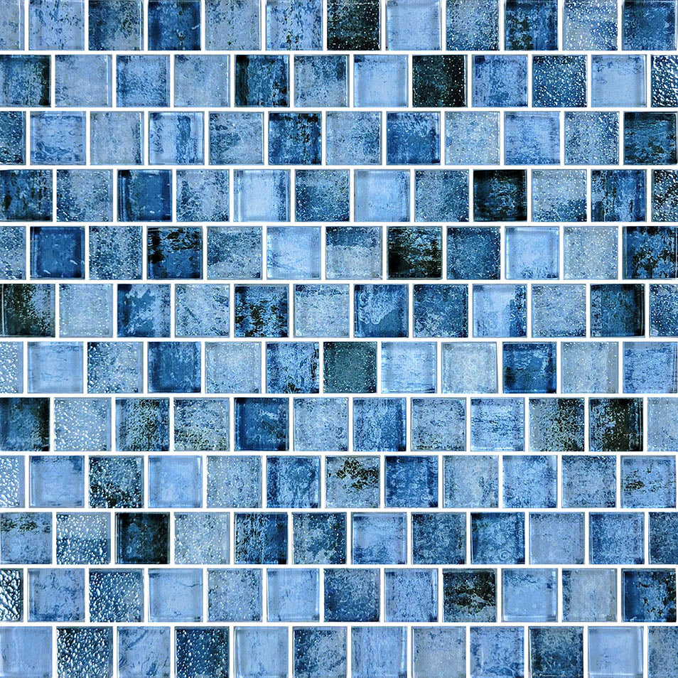 Signature Shadow Blue Glass Pool Tile