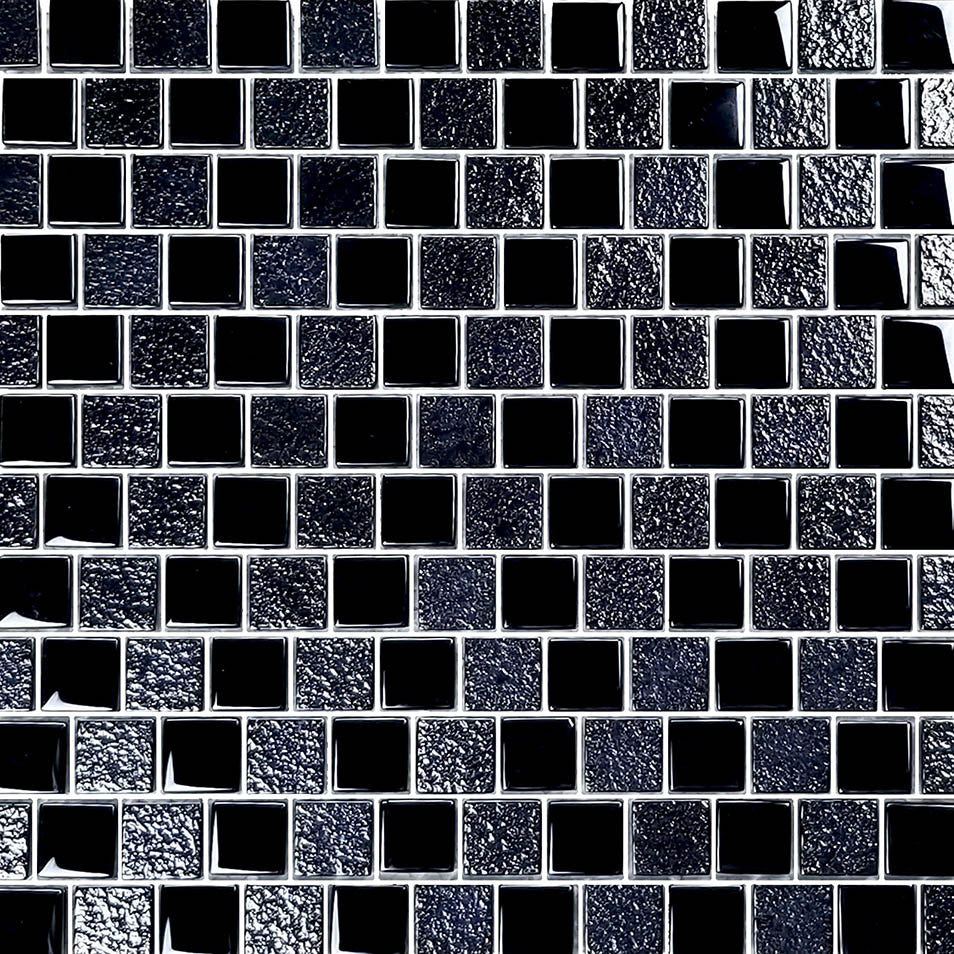 Signature Black Glass Pool Tile