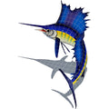 Sailfish with Shadow Porcelain Pool Mosaic – Left / 60" x 42"