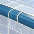Twilight Series Glass Bullnose Trim (per Linear Ft) – Azure / 1"x2" Pattern