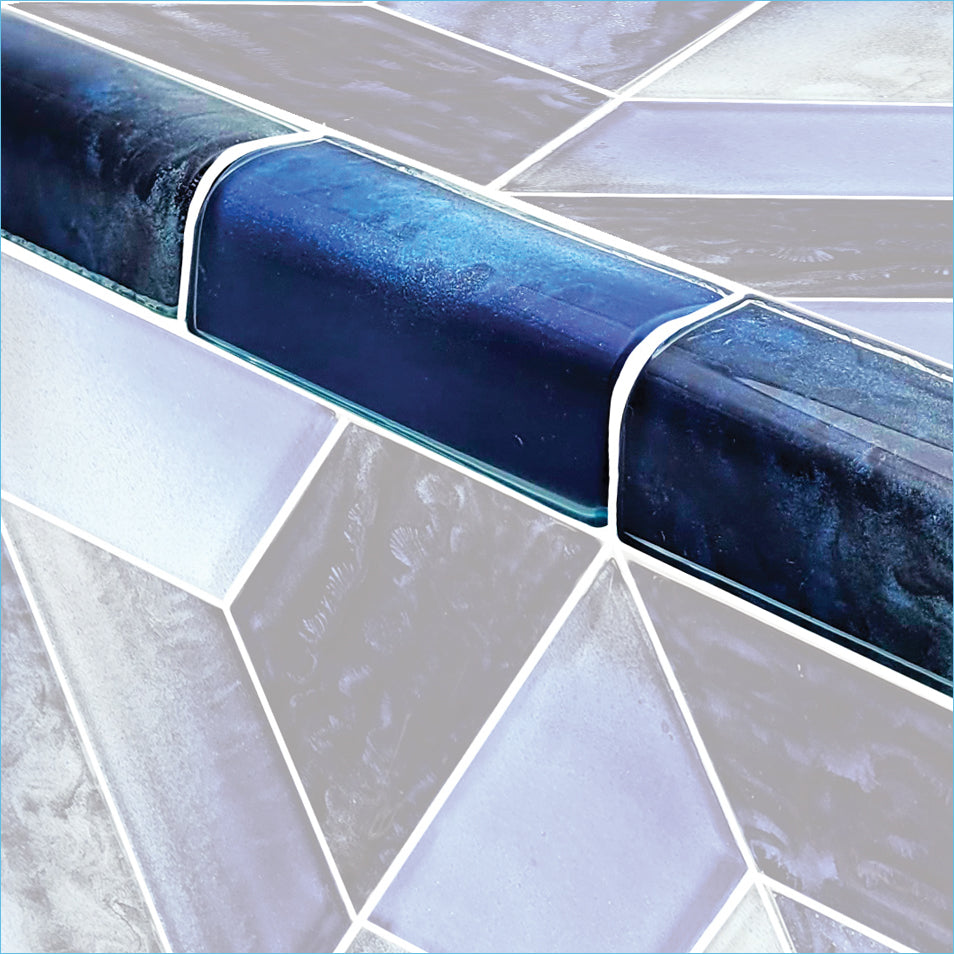 Dimension Series Glass Bullnose Trim (per Linear Ft) – Dusk