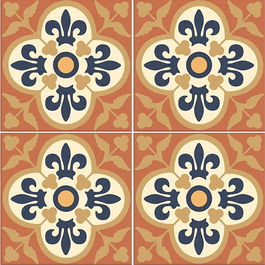 Aquatica Barcelona 6x6 porcelain pool tile, Ancient Collection, 4 tiles top view