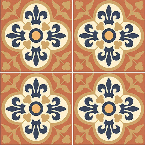 Aquatica Barcelona 6x6 porcelain pool tile, Ancient Collection, 4 tiles top view