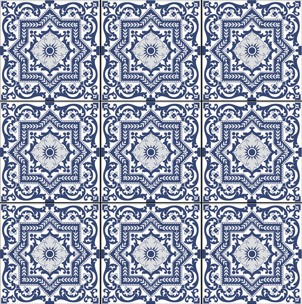 Aquatica Cordova 6x6 porcelain pool tile, Ancient Collection, 9 tiles view