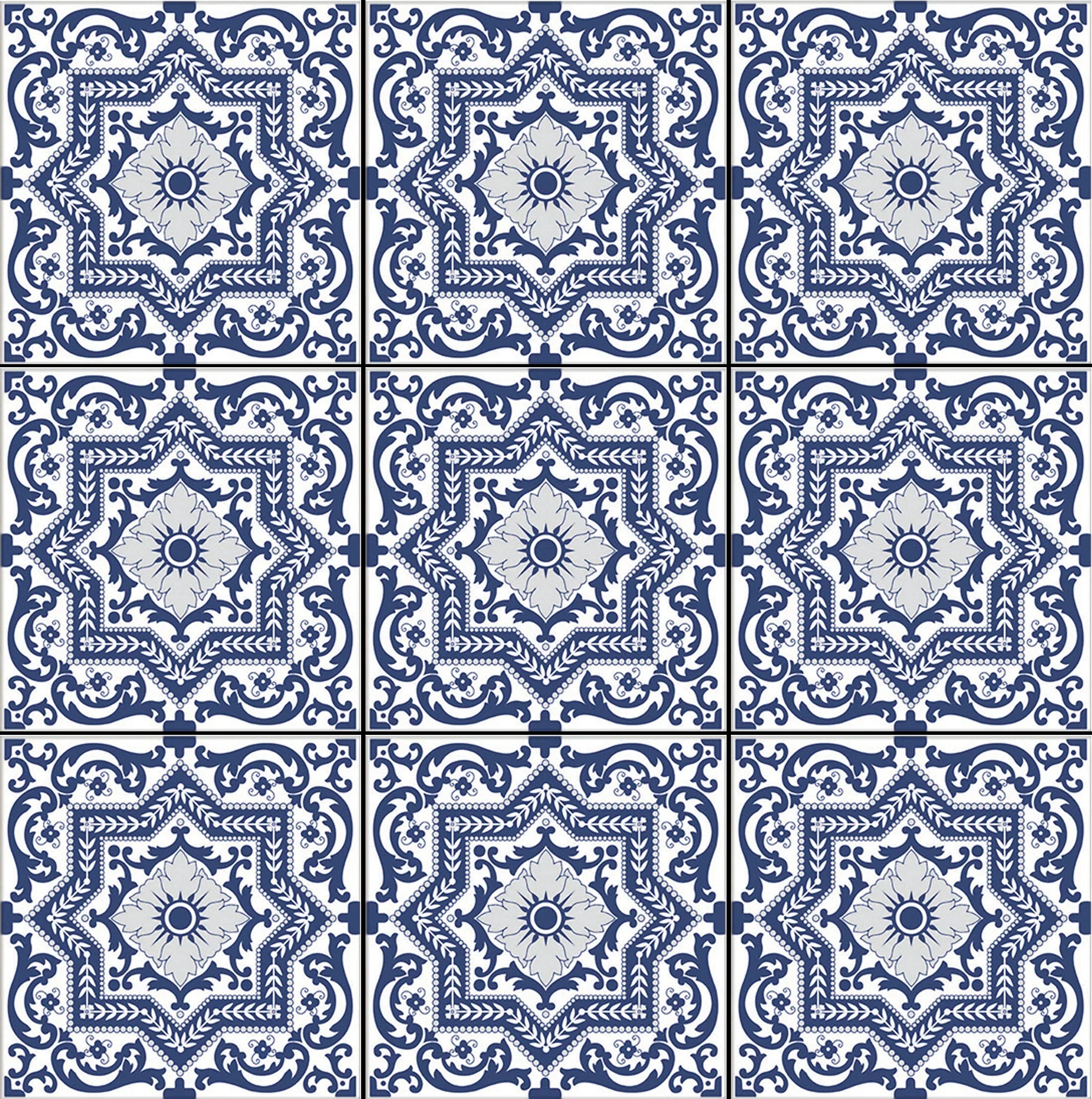 Aquatica Cordova 6x6 porcelain pool tile, Ancient Collection, 9 tiles view