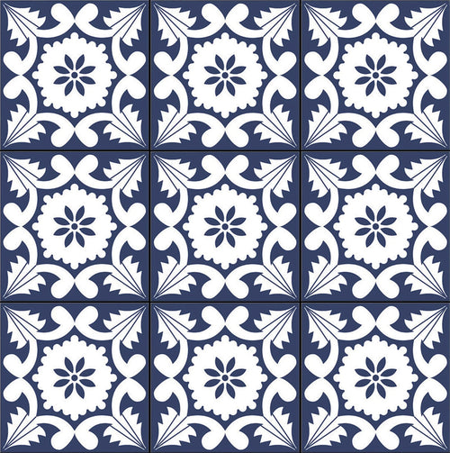 Aquatica Seville 6x6 porcelain pool tile, Ancient Collection, 9 tiles view