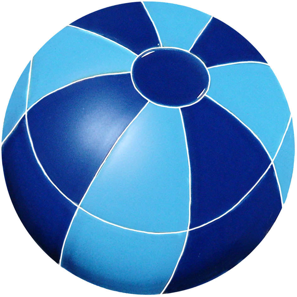 Beach Ball Porcelain Pool Mosaic – Blue / 7"