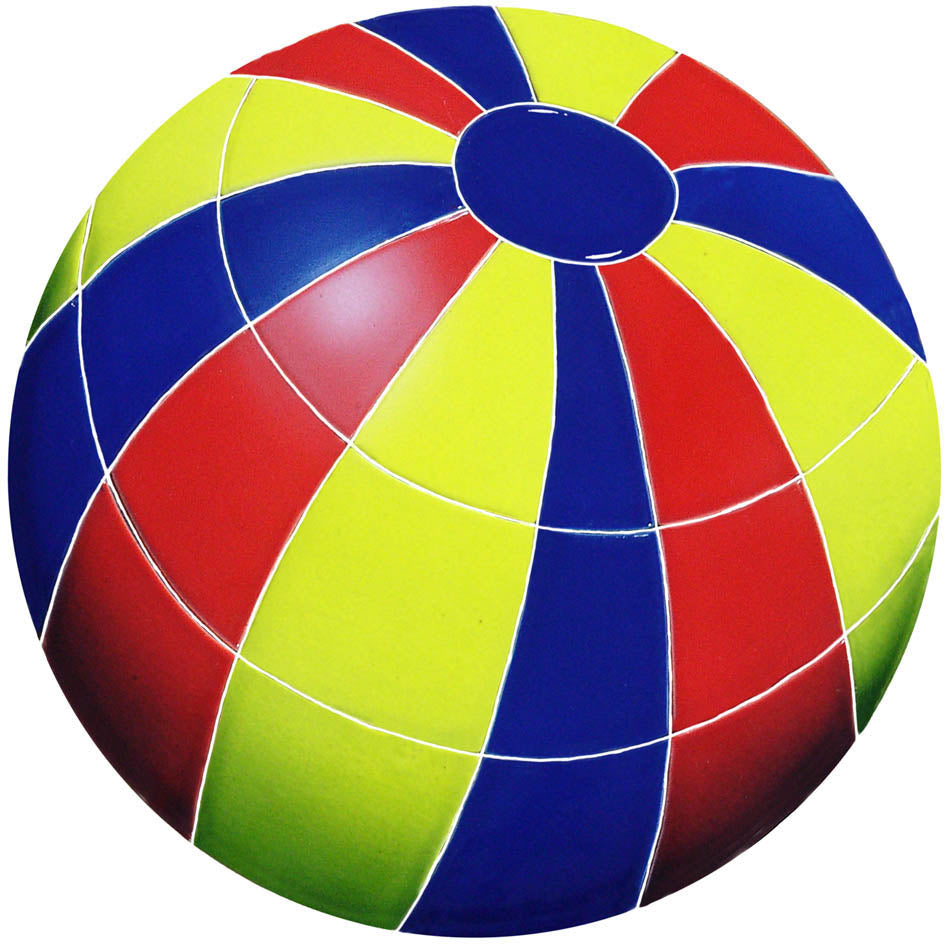 Beach Ball Porcelain Pool Mosaic – Multi Color / 11"