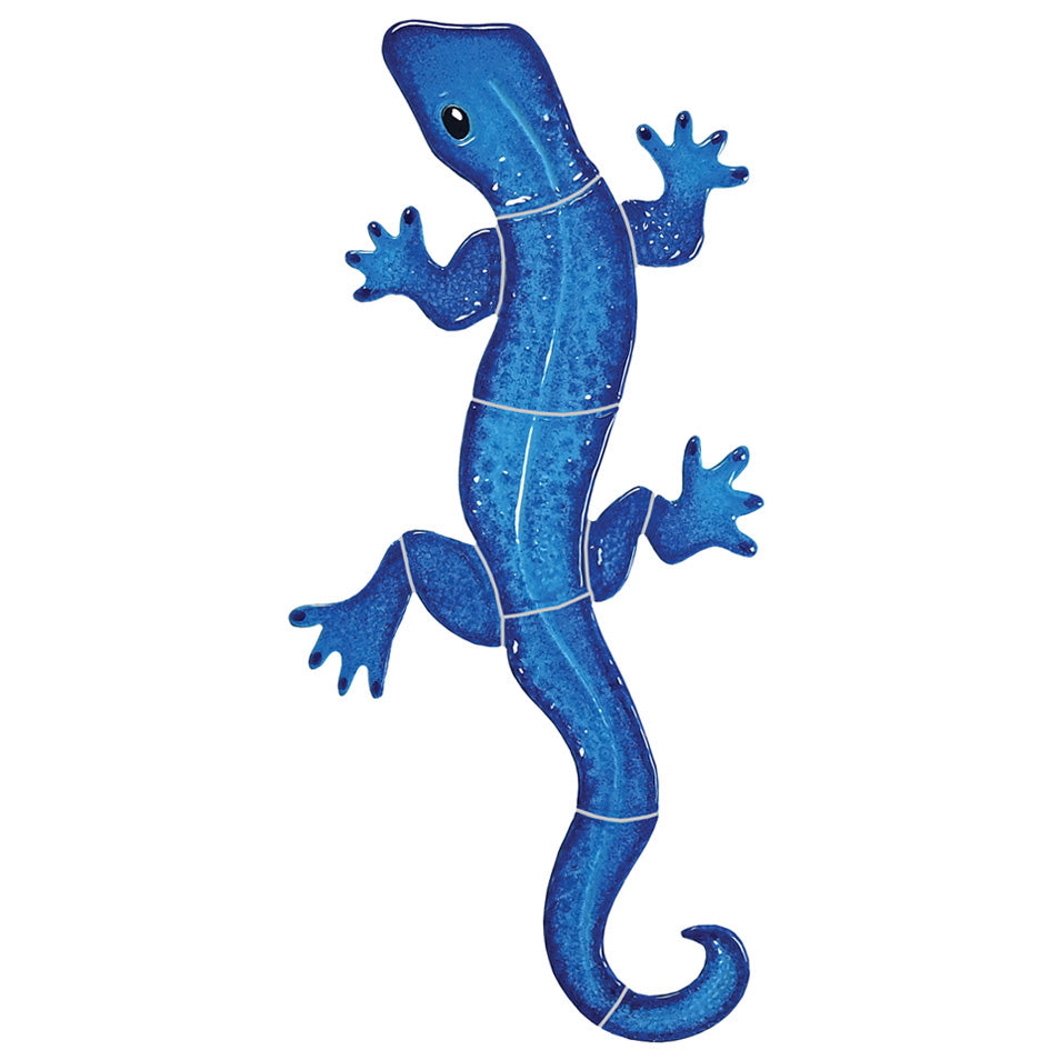 Gecko Porcelain Pool Mosaic – Blue / 10" x 5"