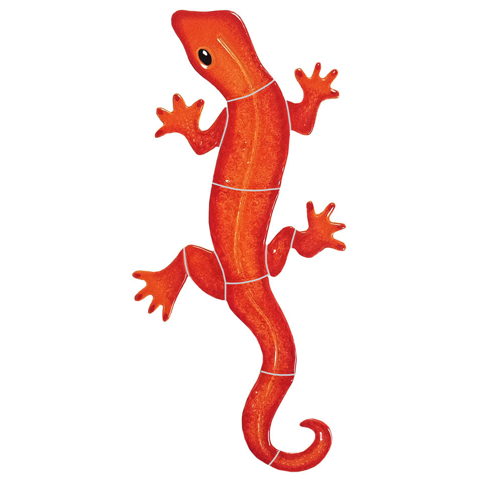 Gecko Porcelain Pool Mosaic – Sunset Red / 10" x 5"