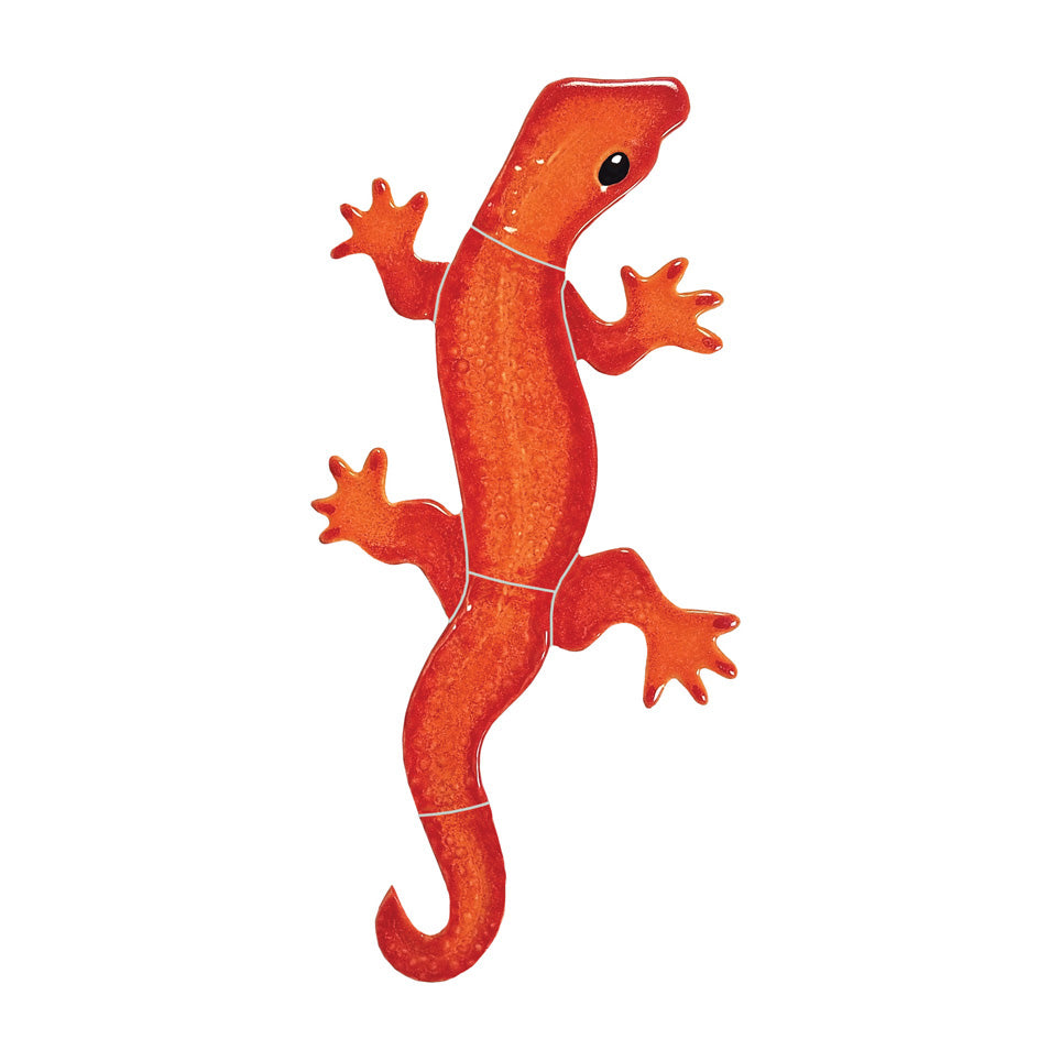 Gecko Porcelain Pool Mosaic – Sunset Red / 8" x 4"
