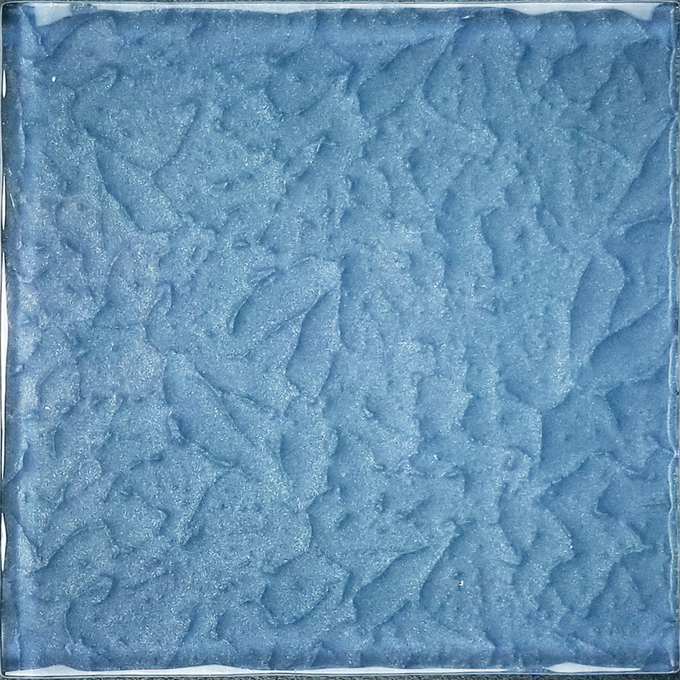 Moonscape Steel Blue Glass Pool Tile – 6"x6"